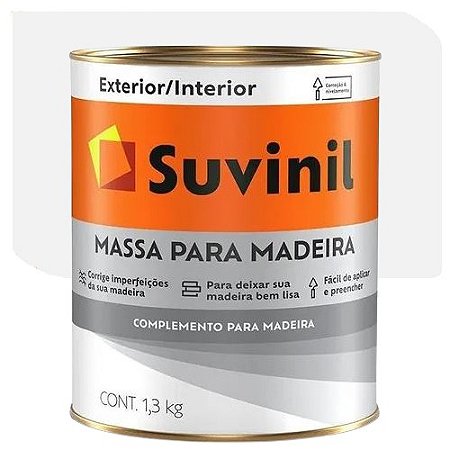 Massa para Madeira Suvinil Interior/Exterior 0,9 Litros/1,5kg