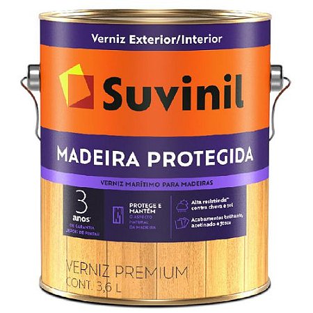 Verniz Suvinil Madeira Protegida Brilhante 3,6 Litros