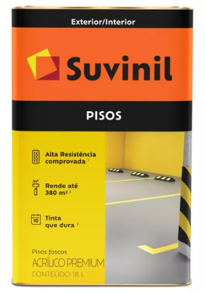 Tinta Piso Suvinil Fosco Azul 18 Litros