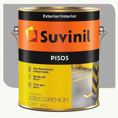 Tinta Piso Suvinil Fosco Cinza 3,6 Litros