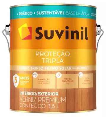 Verniz Suvinil Tripla Proteção Brilhante Mogno 3,6 Litros