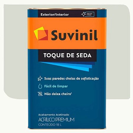 Tinta Acrílica Suvinil Toque de Seda Acetinado Gelo 18 Litros