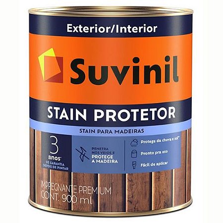 Verniz Suvinil Stain Protetor Acetinado Natural 0,9 Litros