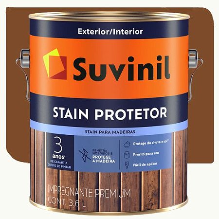 Verniz Suvinil Stain Protetor Acetinado Imbuia 3,6 Litros