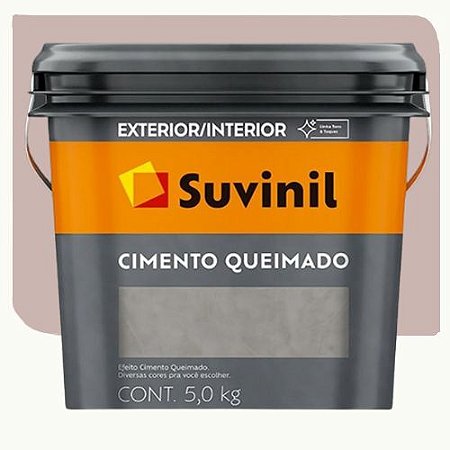 Massa para Efeito Suvinil Cimento Queimado Interior/Exterior Pedra Rosada 5KG