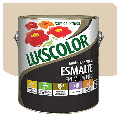 Tinta Esmalte Lukscolor Luks Brilhante Areia 3,6 Litros