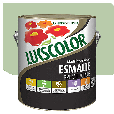 Tinta Esmalte Lukscolor Luks Brilhante Verde Primavera 3,6 Litros