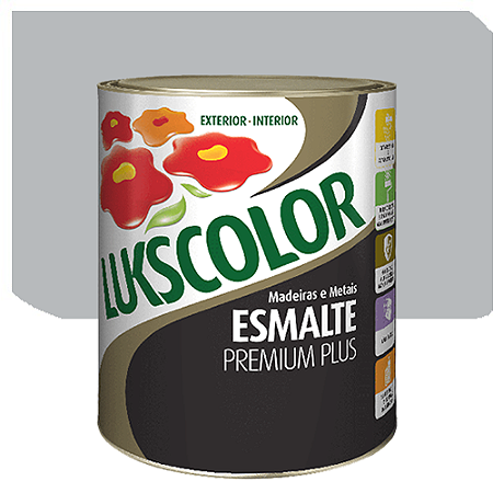 Tinta Esmalte Lukscolor Luks Brilhante Alumínio 0,9 Litros