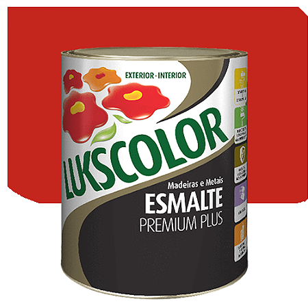 Tinta Esmalte Lukscolor Luks Brilhante Vermelho 0,9 Litros