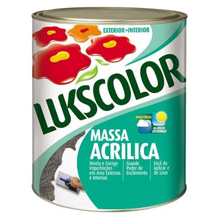 Massa Acrílica Lukscolor Interior/Exterior 1,4 Kg