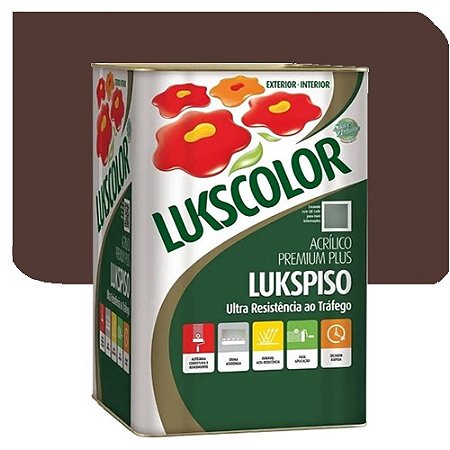 Tinta Lukscolor LuksPiso Fosco Marrom 18 Litros