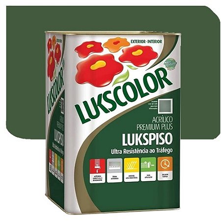 Tinta Lukscolor LuksPiso Fosco Verde 18 Litros