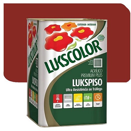 Tinta Lukscolor LuksPiso Fosco Vermelho 18 Litros