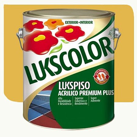 Tinta Lukscolor LuksPiso Fosco Amarelo Demarcação 3,6 Litros