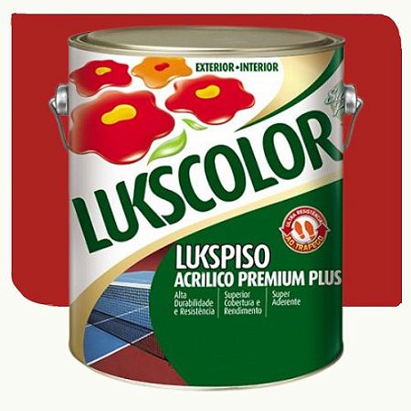 Tinta Lukscolor LuksPiso Fosco Vermelho Segurança 3,6 Litros