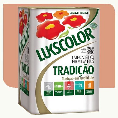 Tinta Látex Acrílico Lukscolor Tradição Fosco Flamingo 18 Litros