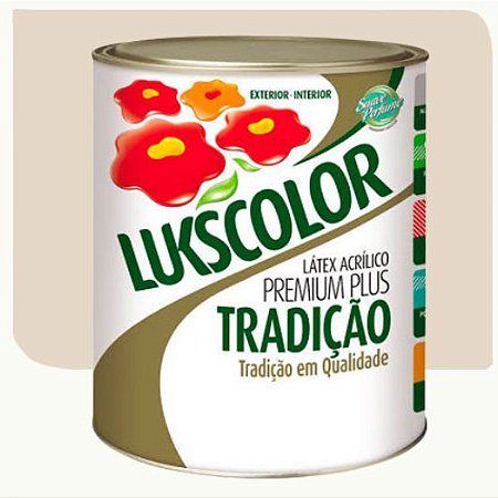 Tinta Látex Acrílico Lukscolor Tradição Fosco Areia 3,6 Litros