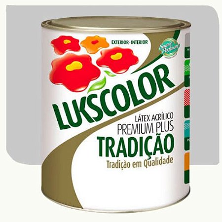 Tinta Látex Acrílico Lukscolor Tradição Fosco Crômio 3,6 Litros