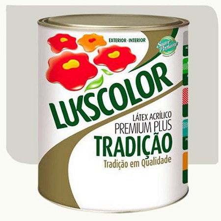 Tinta Látex Acrílico Lukscolor Tradição Fosco Gelo 3,6 Litros