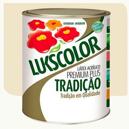 Tinta Látex Acrílico Lukscolor Tradição Fosco Marfim 3,6 Litros