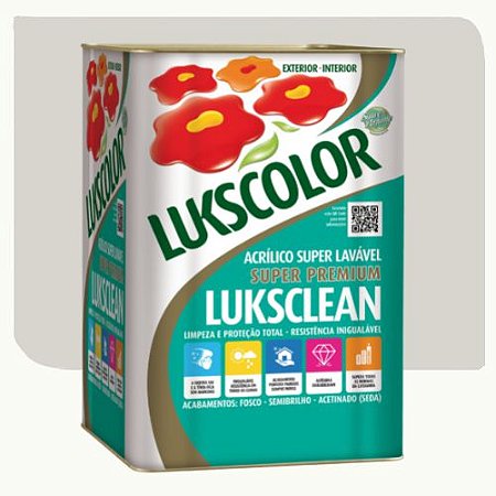 Tinta Acrílica Lukscolor Luksclean Fosco Gelo Alaska 18 Litros