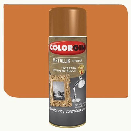 Spray Colorgin Metallik Cobre 350ml