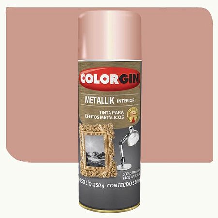 Spray Colorgin Metallik Rose Gold 350ml - Varejão das Tintas - Um mundo  colorido ao seu alcance