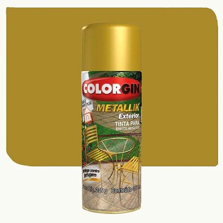 Spray Colorgin Metallik Exterior Ouro 350ml