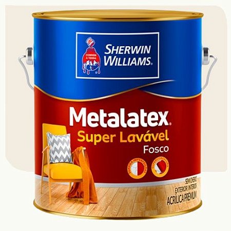 Tinta Acrílica  Sherwim Williams Metalatex  Fosco Bianco Sereno 3,6 Litros