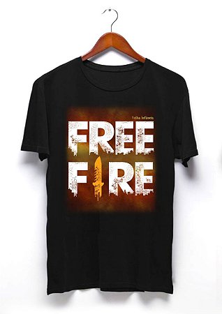Camisa Free Fire - Preta
