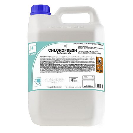 Chlorofresh 50 Litros Desinfetante Para Roupas Hospitalares Spartan