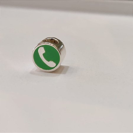 Pingente Berloque Prata 925 Logo Whatsapp - 0304794. LC Realce Semi Joias -  25 Anos