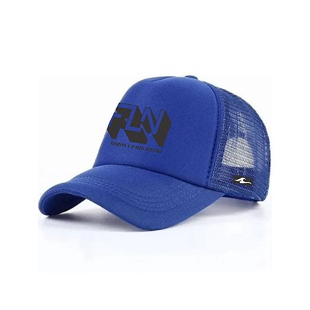 Boné FLN Trucker Azul Royal Floripa é o meu destino