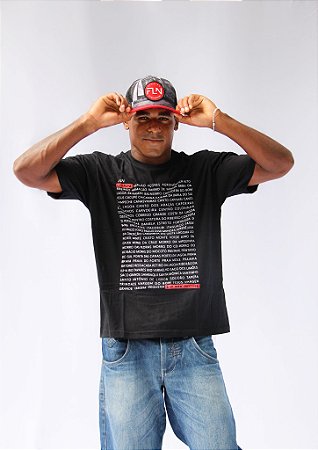 Camiseta FLN Bairros Floripa Preta Unisex
