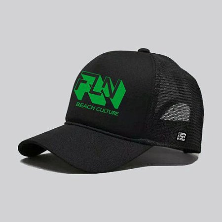 Boné FLN Trucker Preto Beach Culture