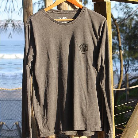 Camiseta FLN Manga Comprida Mercado cinza
