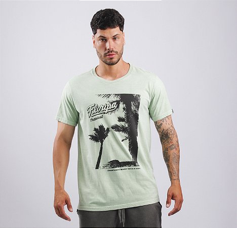 Camiseta Floripa Tropical Verde Menta