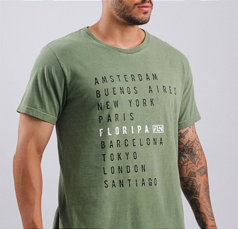 Camiseta Floripa é o meu destino Verde