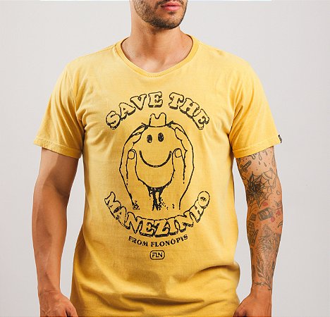 Camiseta Save The Manezinho Mostarda