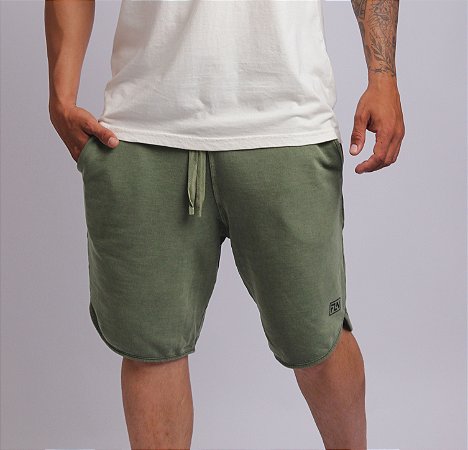 Bermuda de Moletom Logo FLN com viés Verde