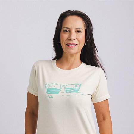 Tshirt Básica Óculos Areia