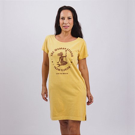 Vestido T Shirt The Woman Ezinha Mostarda