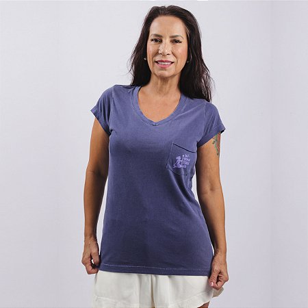 Blusa Gola V com Bolso The Woman Ezinha Marinho
