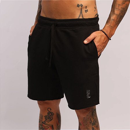 Bermuda de Moletom Ilha Preta