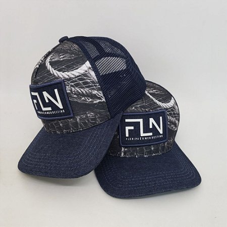 Boné FLN Trucker Jeans Pescador