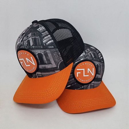 Boné FLN Trucker Laranja Arquitetura