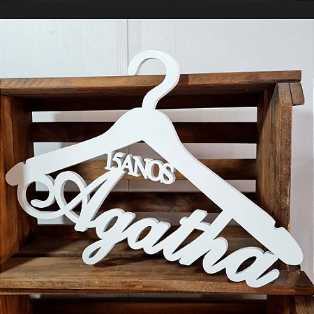 Cabide Casamento 15 anos Noiva e Debutante - MDF com Pintura