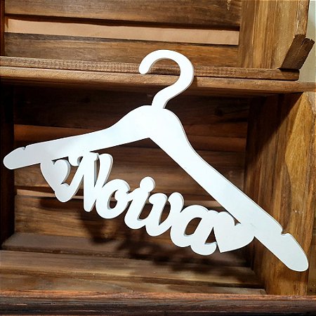 Cabide Casamento 15 anos Noiva e Debutante - MDF com Pintura