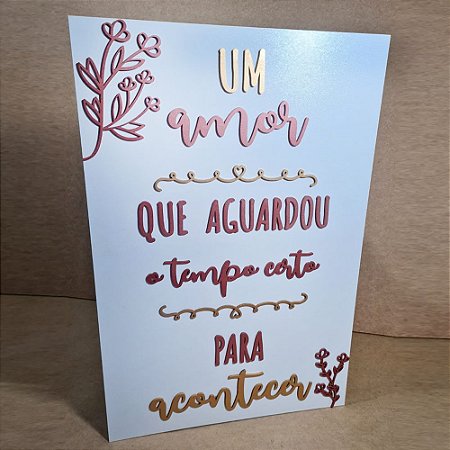 Placa Decorativa Casamento Recepção Entrada MOD 003