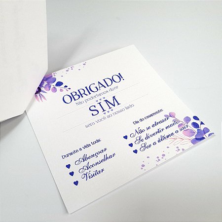 Convite Manual dos Padrinhos - Lavanda Lilás